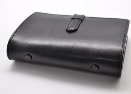★送料込み★システム手帳★バイブルサイズ★リング２０ｍｍ★栃木レザー　サドルレザー（ブラック）★