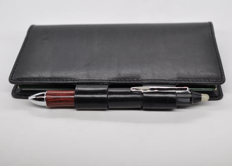 ★送料無料★コクヨ測量野帳カバー★栃木レザー　ピット本ヌメ（ブラック）★