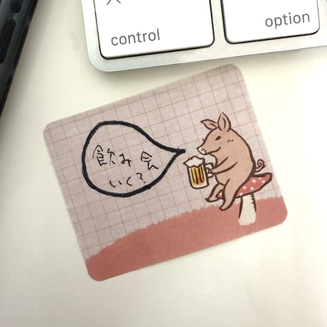猫とカエルのロールふせん（ストレッチ）