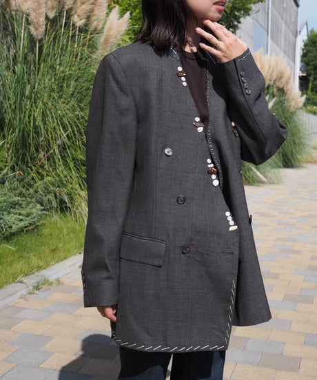 many many buttons revive JK -02- charcoal check
