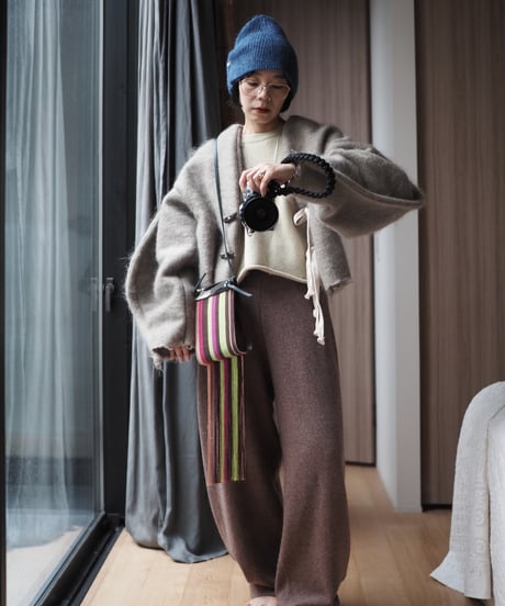 mohair arch arm jacket -SAGE-