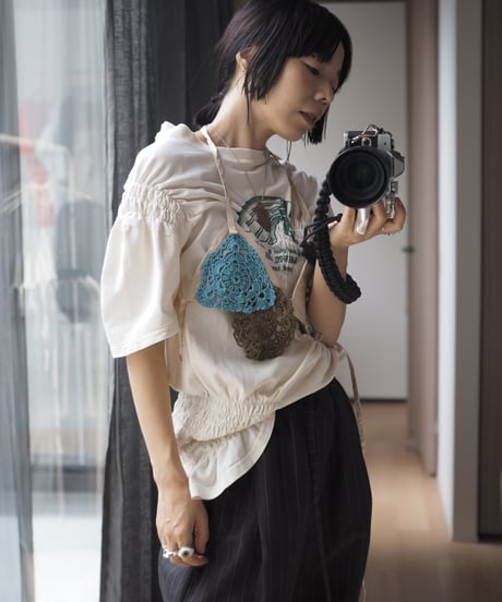 revive shirring Tee -cream-