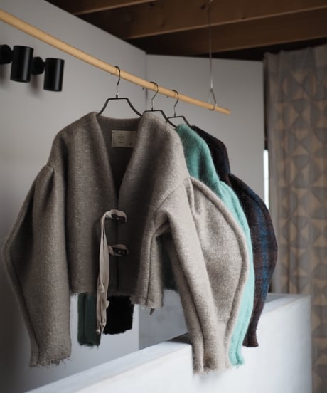 mohair arch arm jacket -SAGE-