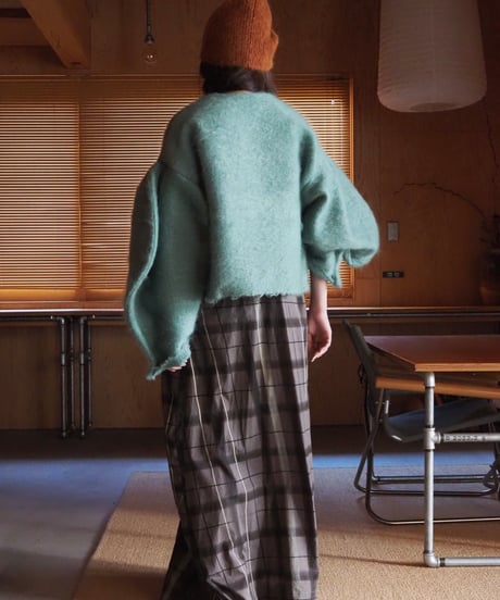 mohair arch arm jacket -MINT-