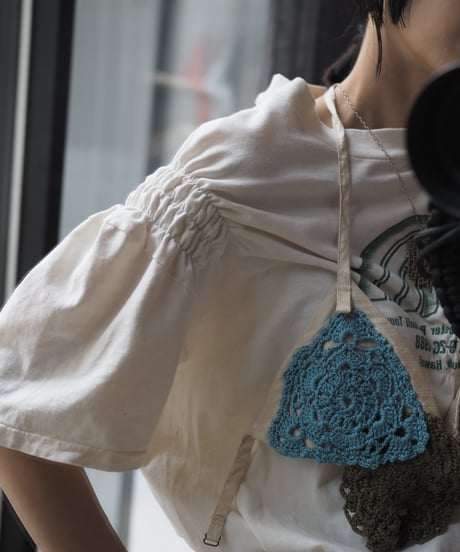 revive shirring Tee -cream-