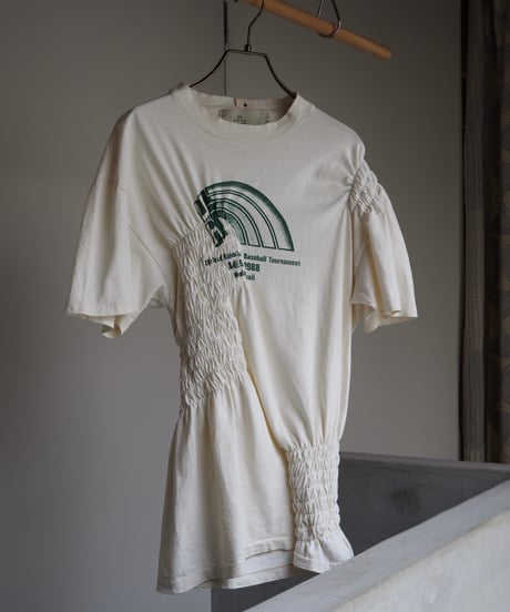 revive shirring Tee -cream-