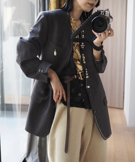 many many buttons revive JK -06- gray stripe