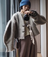mohair arch arm jacket -SAGE-