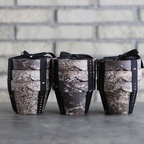 YAMABACHI ver. takero pot / 錆(白灰黒) / 3pieces (3号) no.1024-106