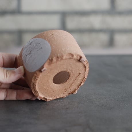 N/OH｜TERRACOTTA MIX / BASiC POT-CYLINDER-LOW / +Moon / XS (3号)  no.726-52