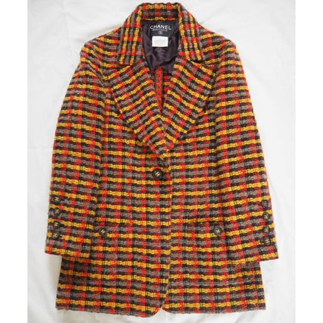 CHANEL シャネル 1995F/W ツィード レッド ジャケット /ヴィンテージ レディース ファッション