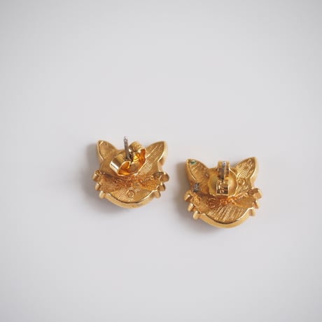 Special price【スペシャルプライス】AVONエイボン 黒猫 ブラックキャット エナメルピアス  / ヴィンテージジュエリー・アクセサリー