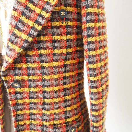 CHANEL シャネル 1995F/W ツィード レッド ジャケット /ヴィンテージ レディース ファッション