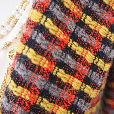 CHANEL シャネル 1995F/W ツィード レッド ジャケット /ヴィンテージ レディース ファッション