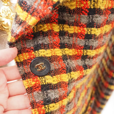 CHANEL シャネル 1995F/W ツィード レッド ジャケット /ヴィンテージ レディース ファッション