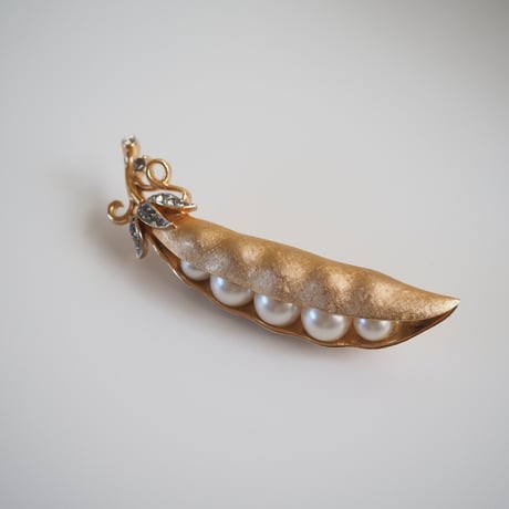 TRIFARIトリファリ /アルフレッド・フィリップ/えんどう豆 パール ブローチ/ ヴィンテージ・コスチュームジュエリー
