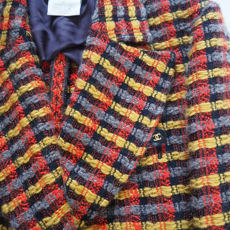 CHANEL シャネル 1995F/W ツィード レッド ジャケット /ヴィンテージ レディース ファッション