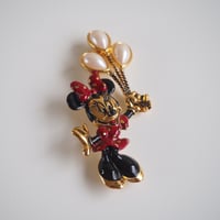 Special price【スペシャルプライス】【アメリカ買付】NAPIERネイピア DISNEY ディズニー ミニーちゃん パールバルーン ブローチ / ヴィンテージ・コスチュームジュエリー