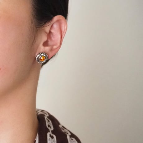 【アメリカ買付】Special price【サービス品】アンバーカラー サークル ピアス/ ヴィンテージジュエリー・アクセサリー