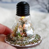 冬の電球ボトル