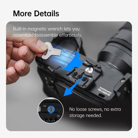 FCC00C2976B Sony A7M5/A7R5/A7M4/A7S3用 Lブラケット ブラック