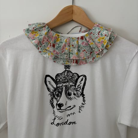 DOUBLE RUFFLE COLLAR "Petal" Liberty Gray ダブルラッフルカラー"花びら"リバティグレー