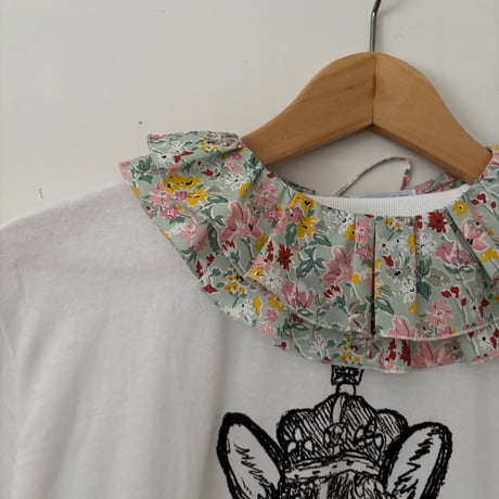 DOUBLE RUFFLE COLLAR "Petal" Liberty Gray ダブルラッフルカラー"花びら"リバティグレー