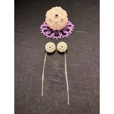 fullerene フラーレン ローズクウォーツ2mm アメリカンピアス(marsa*original fullerene book付)