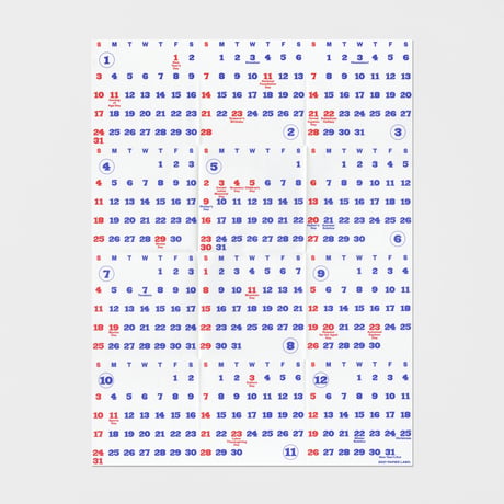 PAPIER LABO.〈2027 WALL CALENDAR〉