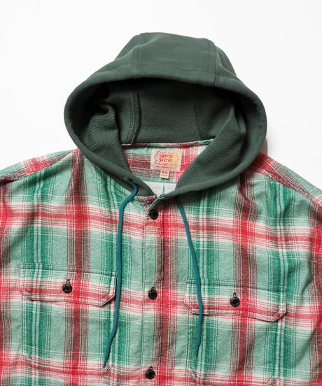 "IMPRESTORE"Flannel Hooded Shirts [Springsteen]