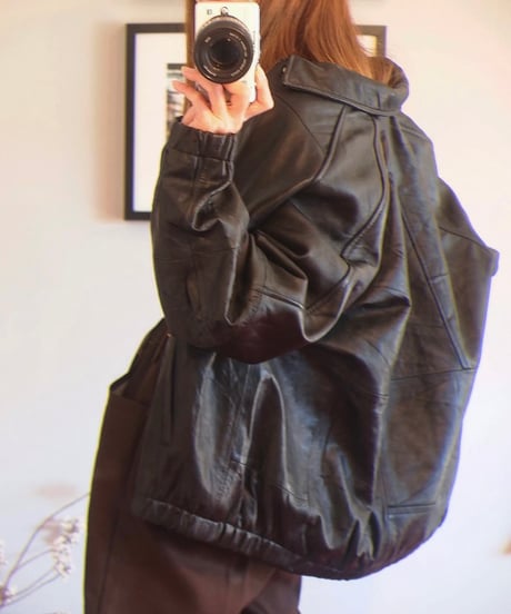 "MODEM DESIGN"Recycle Leather Jacket