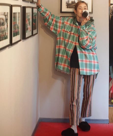 "IMPRESTORE"Flannel Hooded Shirts [Springsteen]