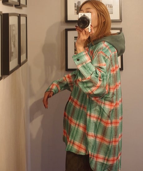 "IMPRESTORE"Flannel Hooded Shirts [Springsteen]