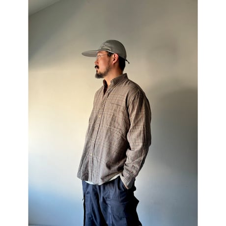 80's ORVIS / Plaid B.D.Shirt / L / Used