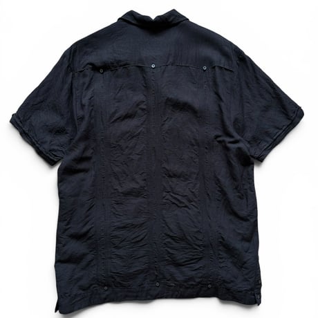 CUBAVERA / Linen Cuba Shirt / Black L / Used