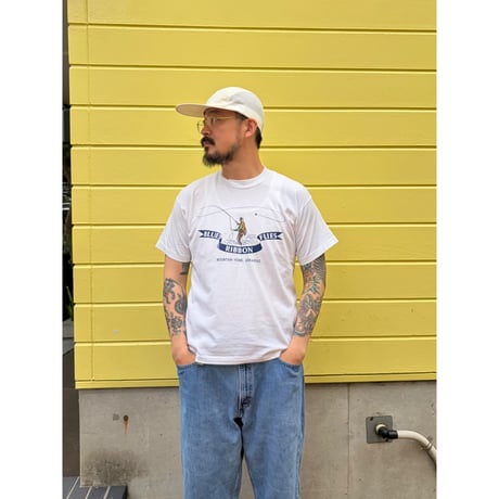 Made in USA / 90's Blue Ribbon Flies Tee / White L / Used