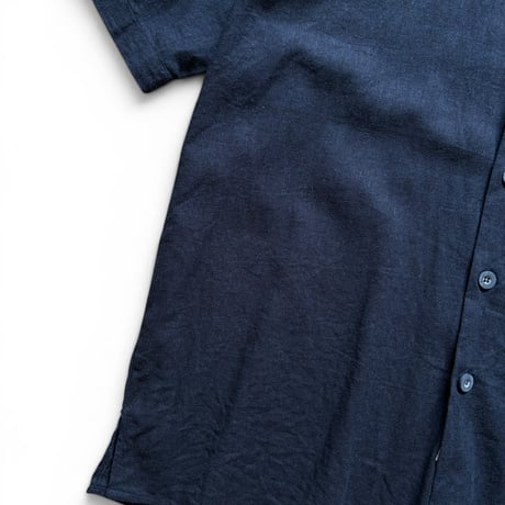 TRUST / Open Collared Shirt / Dk.Navy L / Used
