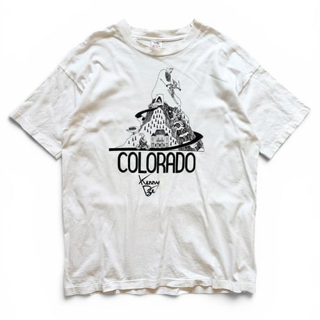 Made in USA / COLORADO Printed Tee / White XL / Used