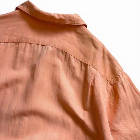 DANIEL CREMIEUX / Open Collared Shirt / Coral L / Used