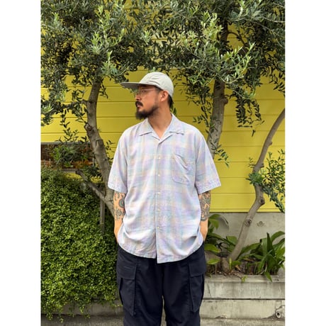 ALAN FLUSSER / Plaid Open Collared Shirt / L / Used