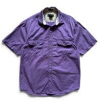 80's Eddie Bauer / Cotton Field Shirt / Purple M / Used