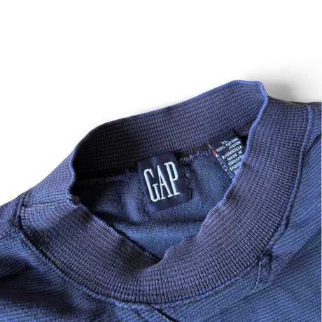 90's GAP / Cotton Striped LS / Navy XL / Used