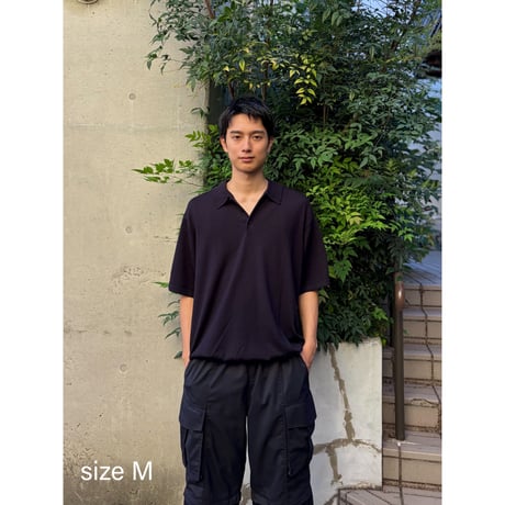 Eddie Bauer × Men's Fudge × Color at Against / Merino Wool Knit Polo / Navy