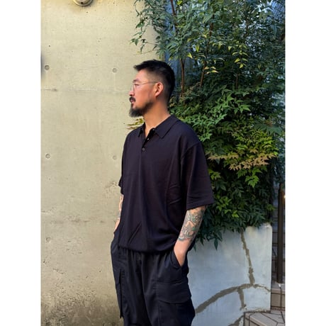Eddie Bauer × Men's Fudge × Color at Against / Merino Wool Knit Polo / Navy