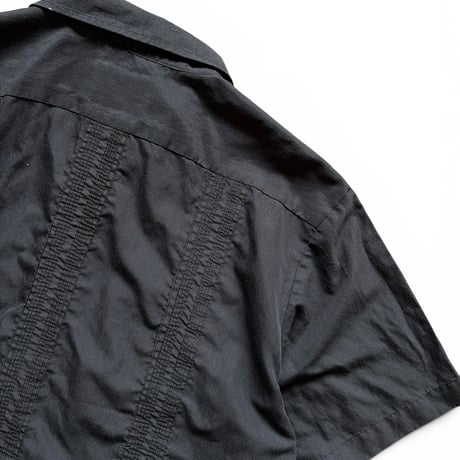 GUAYABERA / Cuba Shirt / Black XL相当 / Used