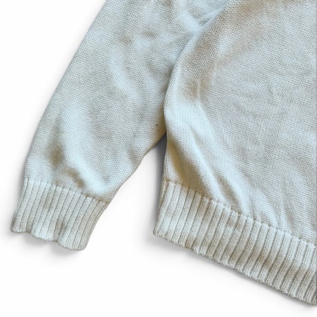 ST.JOHN'SBAY / Striped Cotton Knit / Natural L / Used