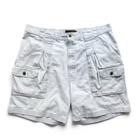 80's Eddie Bauer / Cotton Bush Shorts / Ivory 36 / Used