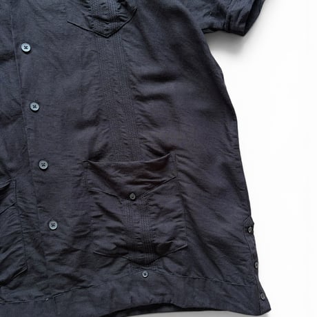 CUBAVERA / Linen Cuba Shirt / Black L / Used