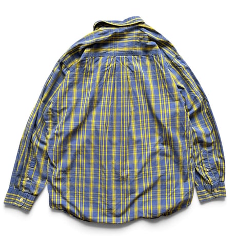 90's J.CREW / Plaid B.D.Shirt / L / Used