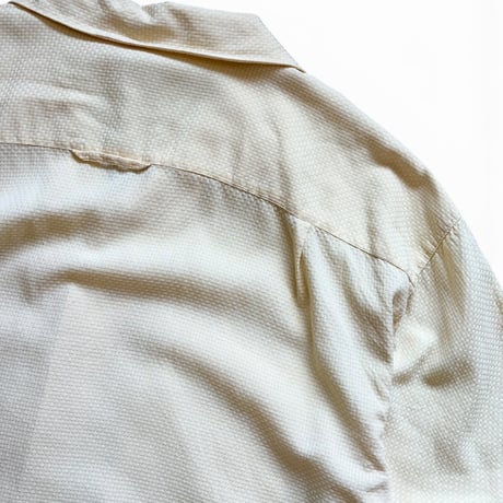 Open Collared Silk Shirt / Lt.Yellow L / Used